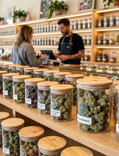 Illustration de dispensario de Cannabis 