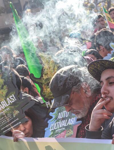 Marcha de la Marihuana en Chile. Foto: Jeremy Garrido.