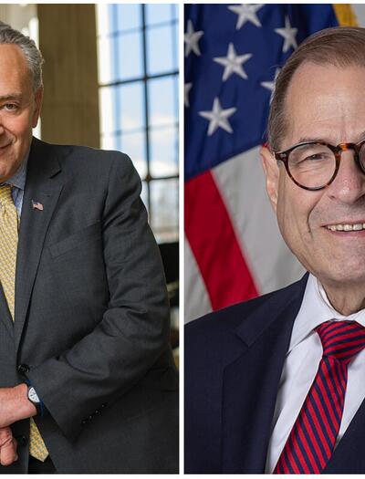 political figures who are behind legalization: Chuck Schumer (left), Jerry Nadler (right)