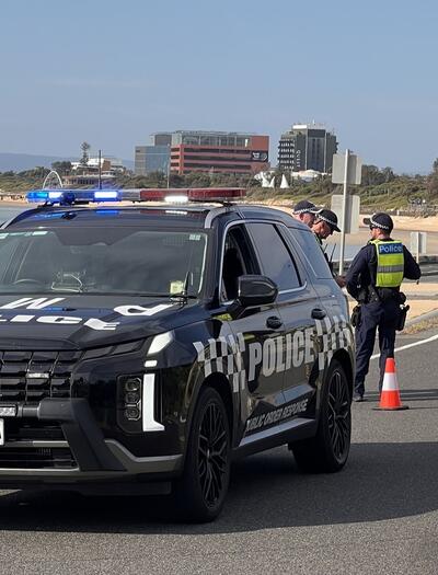 polizia, agente, guidare, patente, victoria