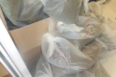 Les sacs d'herbe CBD envoyés par les chanvriers français.